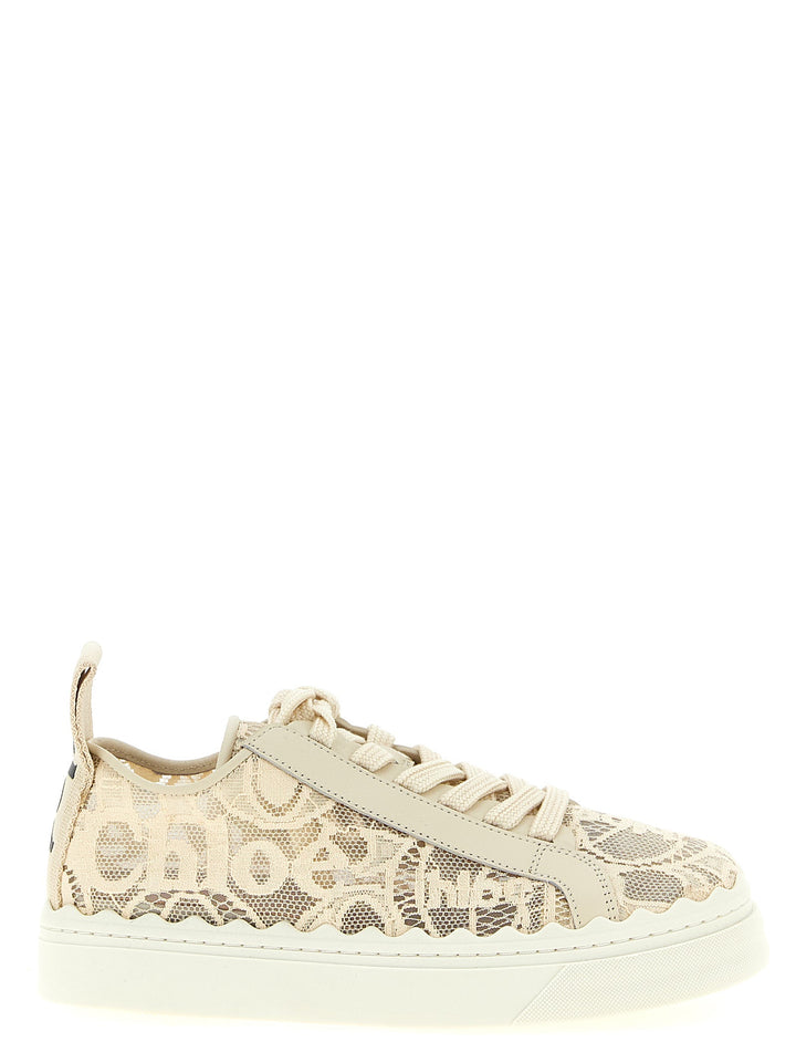 Women’s Chloé Beige Polyamide Low Top Sneakers