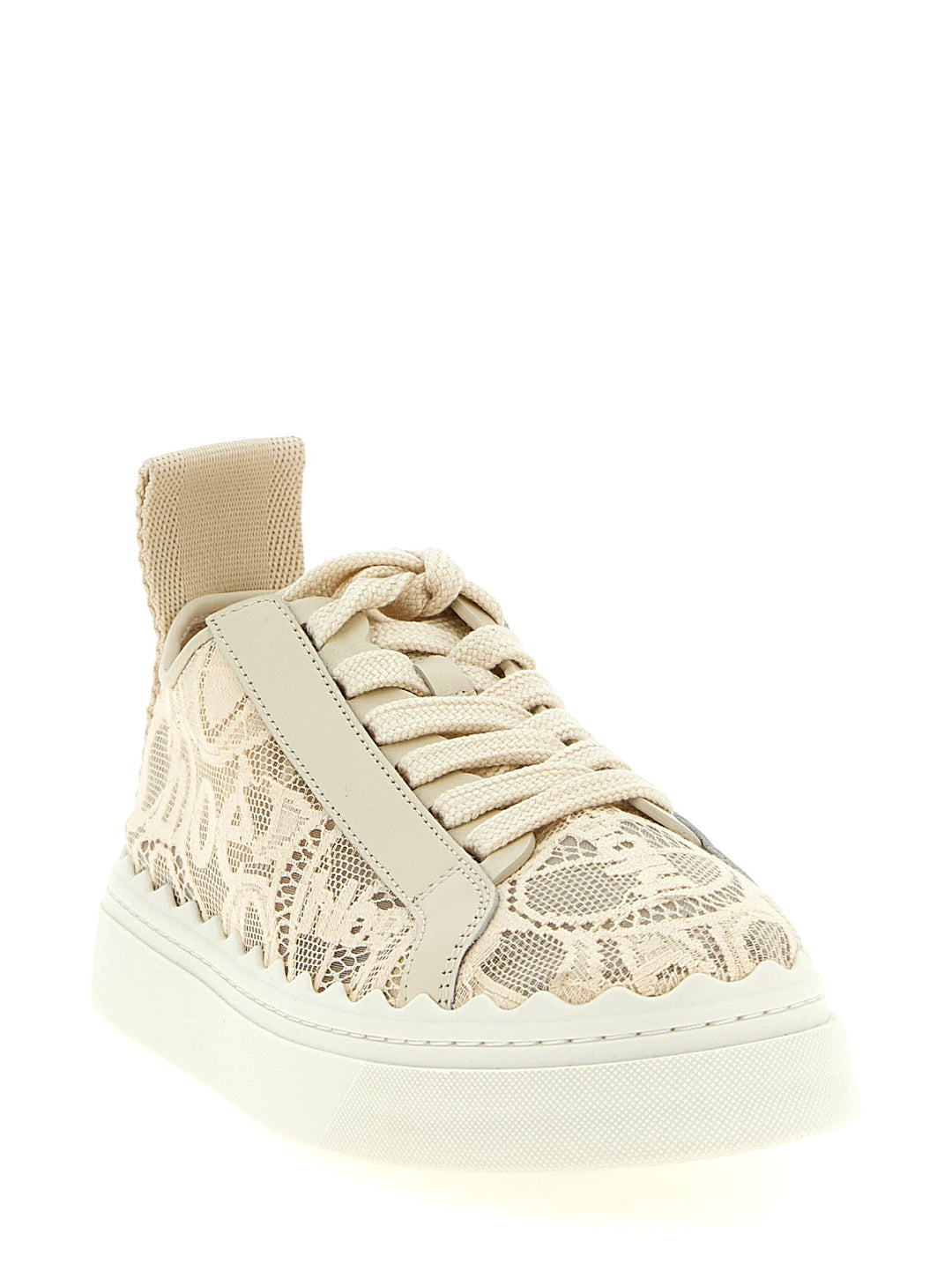 Women’s Chloé Beige Polyamide Low Top Sneakers