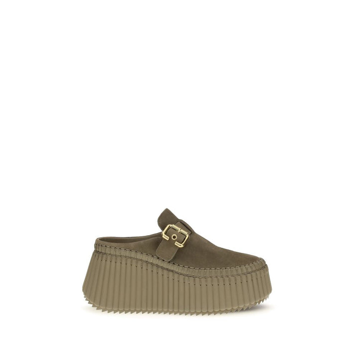Women’s Chloé Bicolor Calf Leather Bos Taurus Mules