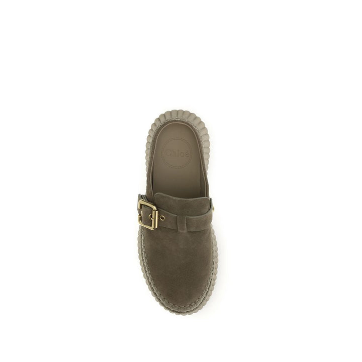 Women’s Chloé Bicolor Calf Leather Bos Taurus Mules