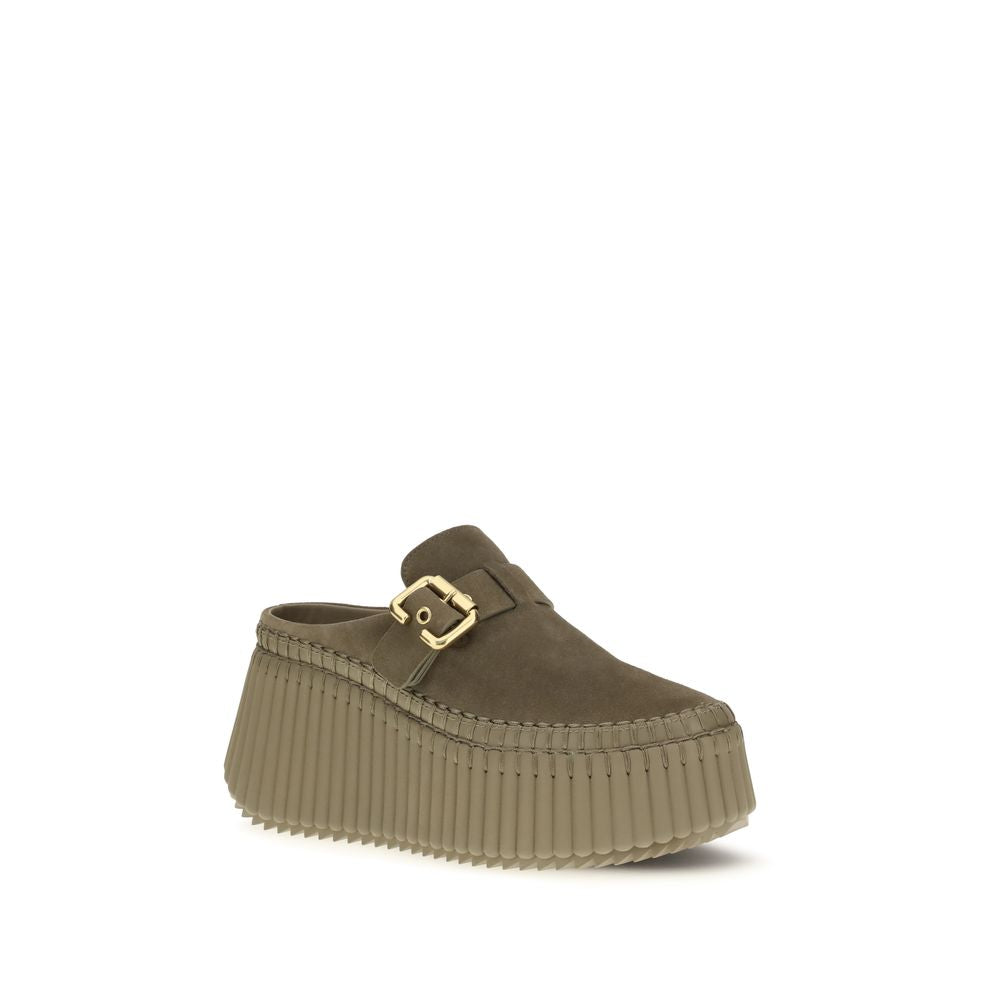 Women’s Chloé Bicolor Calf Leather Bos Taurus Mules