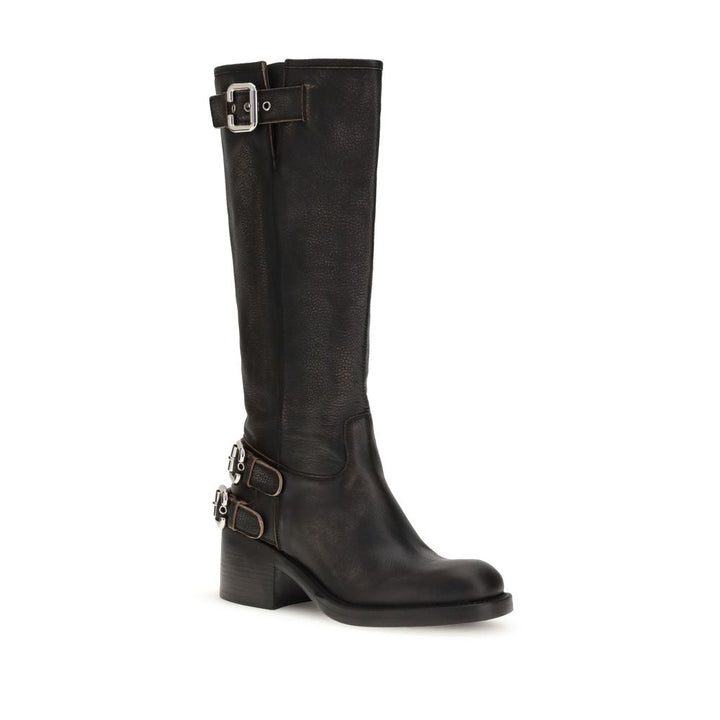 Women’s Chloé Black Calf Leather Bos Taurus Ankle Boots