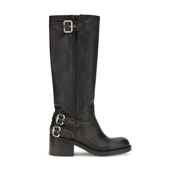 Women’s Chloé Black Calf Leather Bos Taurus Ankle Boots
