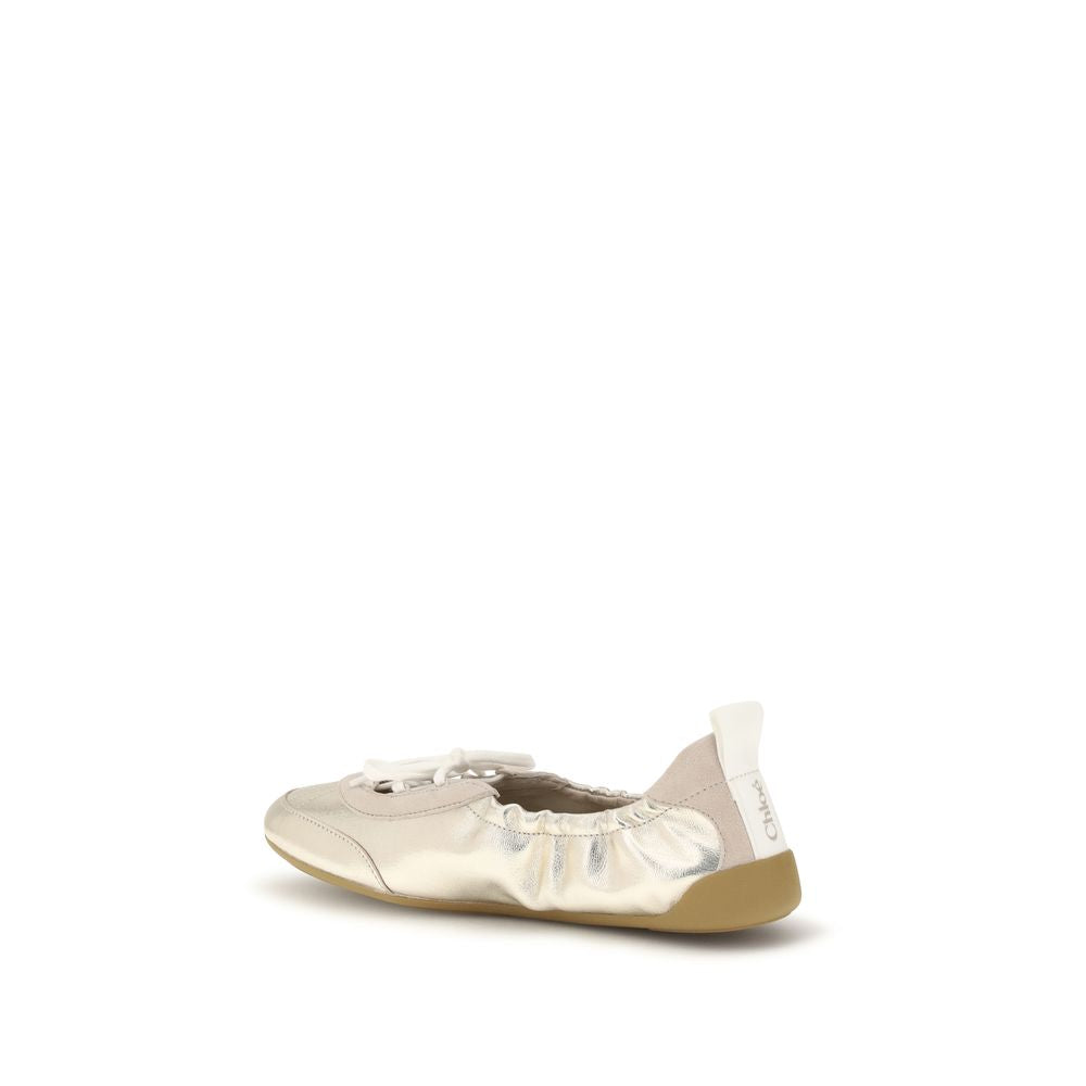 Women’s Chloé Silver Calf Leather Bos Taurus Sneakers