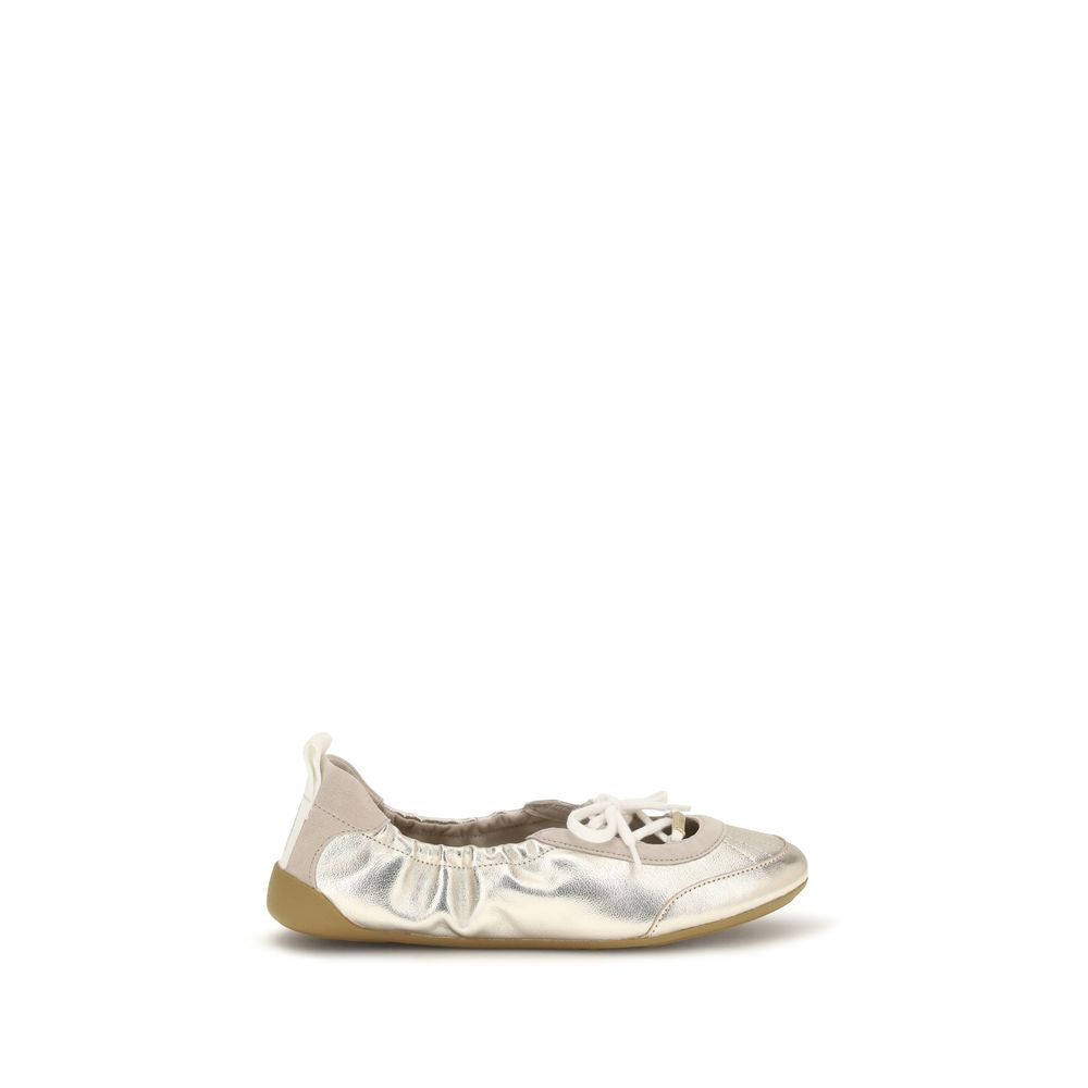 Women’s Chloé Silver Calf Leather Bos Taurus Sneakers