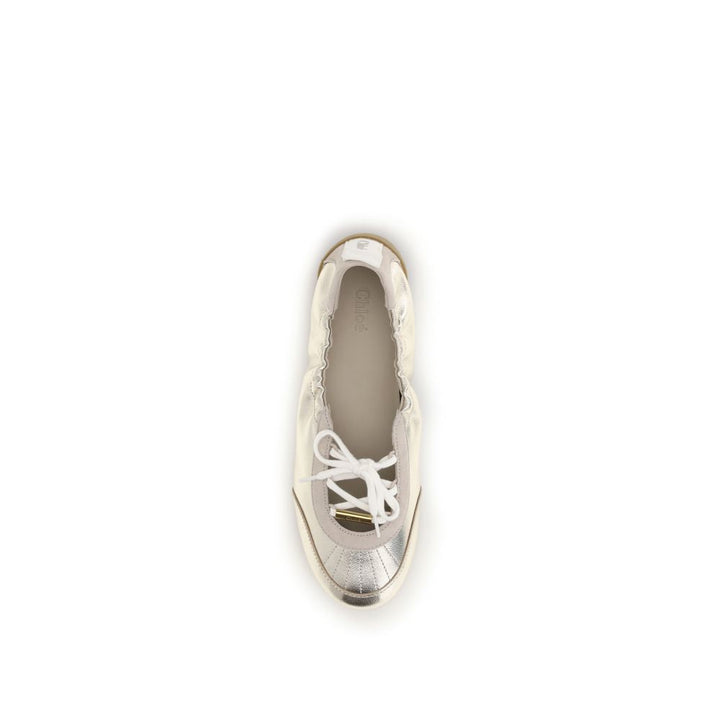 Women’s Chloé Silver Calf Leather Bos Taurus Sneakers