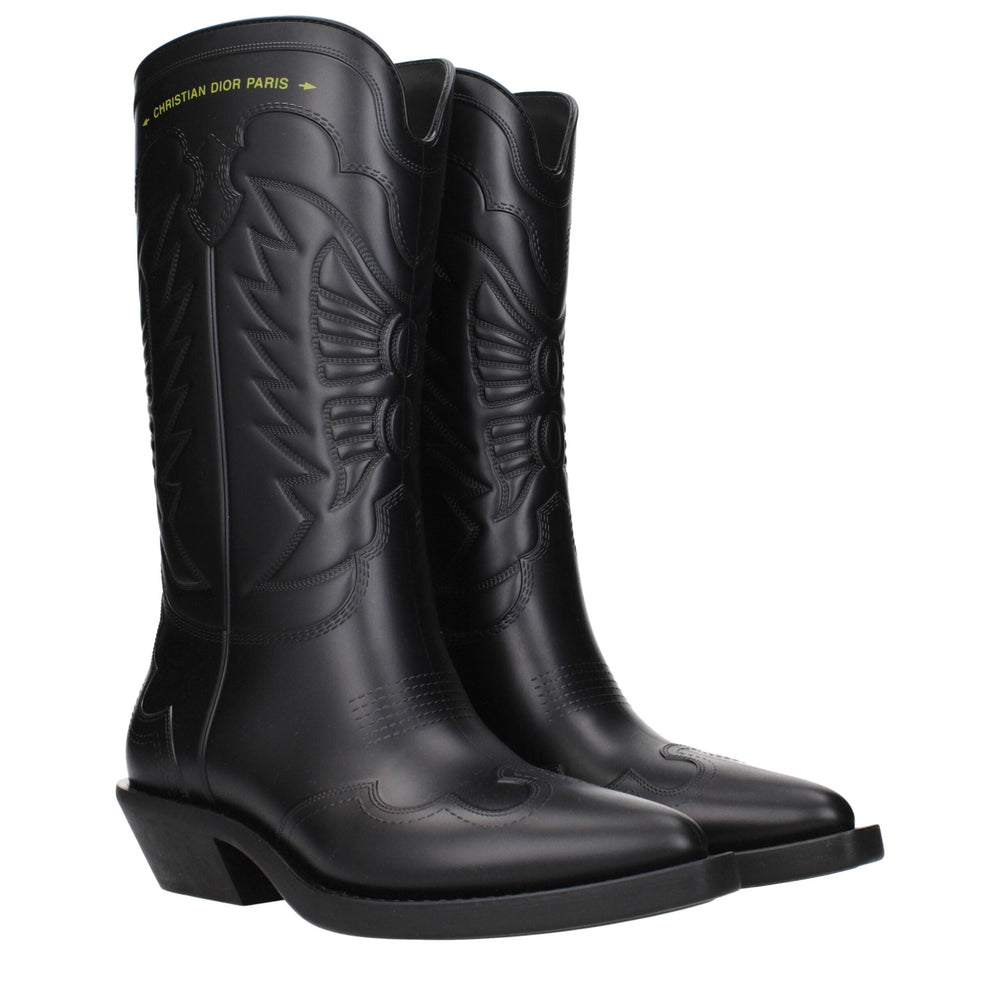 Women’s Christian Dior Black Cotton Boots