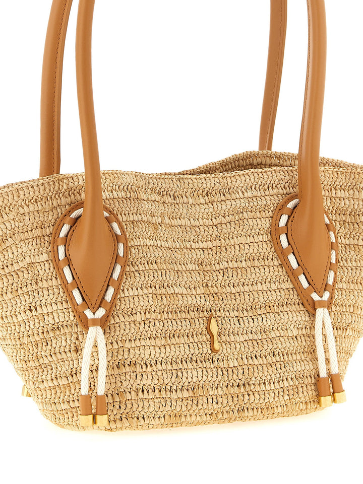Women’s Christian Louboutin Beige Raffia Tote Bag