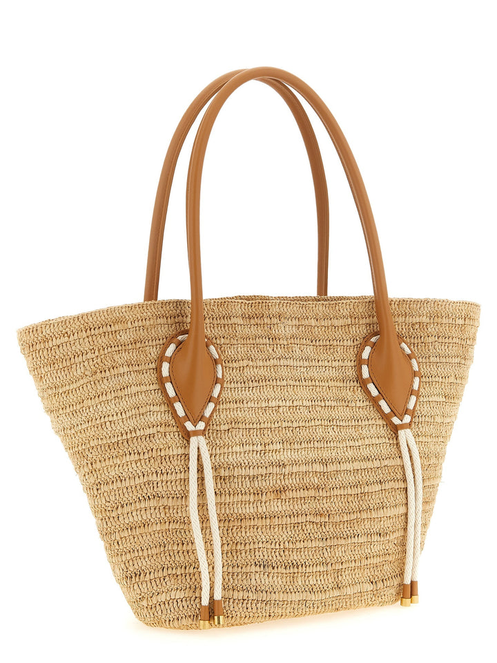 Women’s Christian Louboutin Beige Raffia Tote Bag