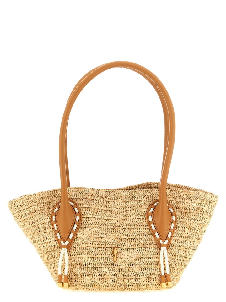 Women’s Christian Louboutin Beige Raffia Tote Bag
