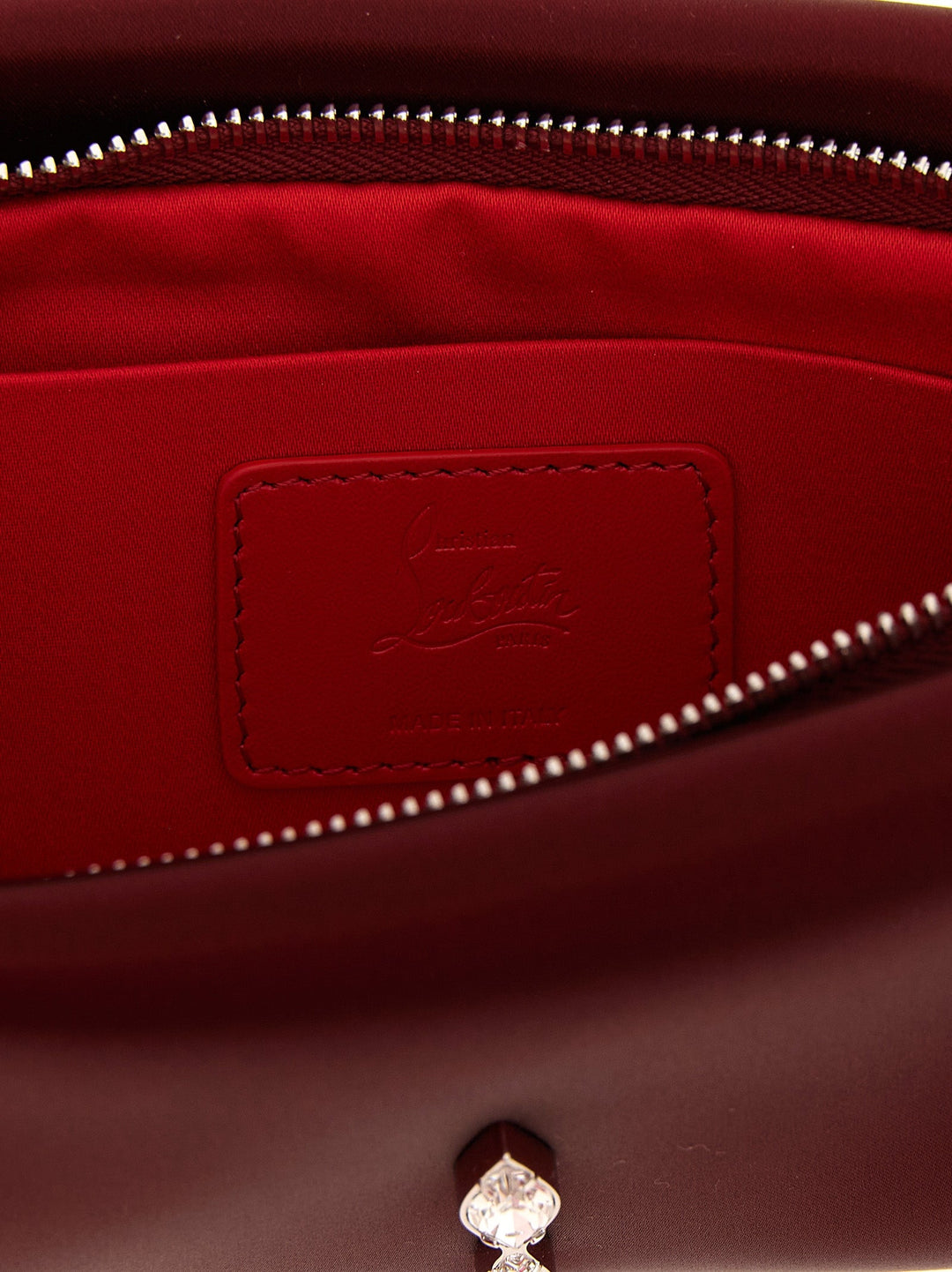 Women’s Christian Louboutin Bordeaux Elastane Clutch Bag