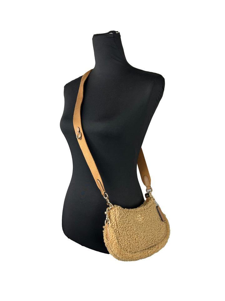 Women’s Coach Teri Mini Shearling Fur Crossbody Bag