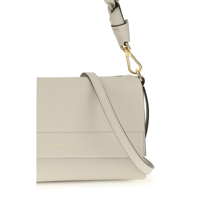 Women’s Coccinelle Beige Calf Leather Bos Taurus Shoulder Bag