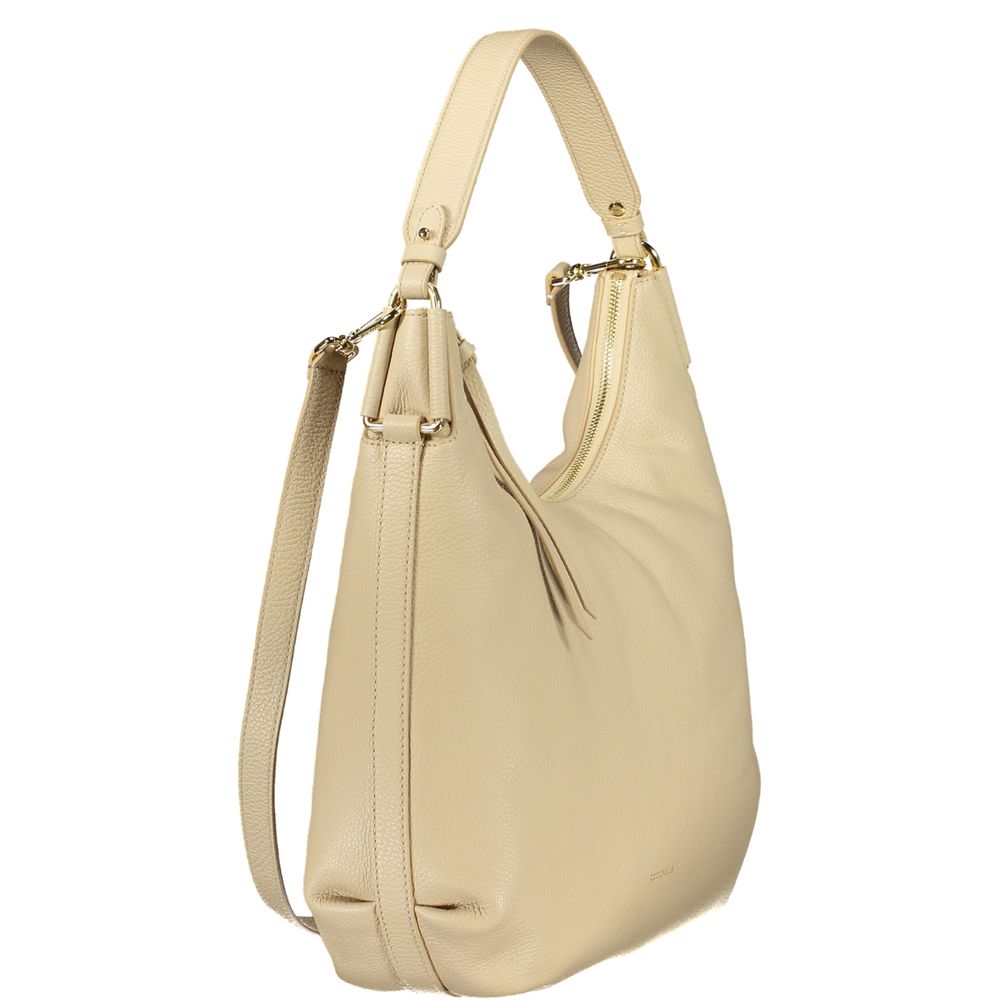 Women’s Coccinelle Beige Leather Women Handbag