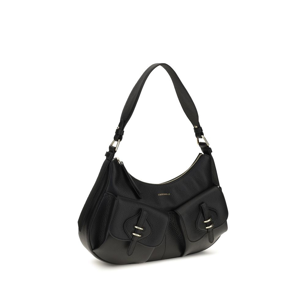 Women’s Coccinelle Black Calf Leather Bos Taurus Shoulder Bag