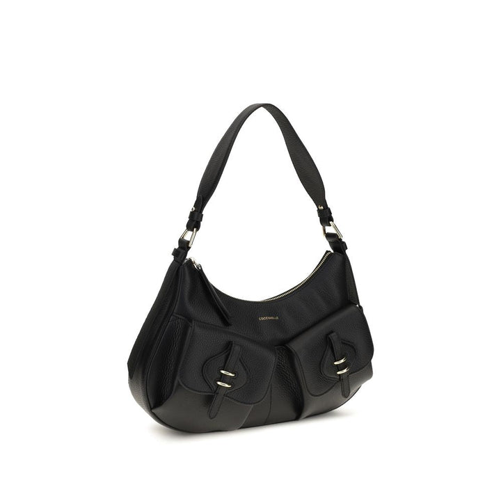 Women’s Coccinelle Black Calf Leather Bos Taurus Shoulder Bag