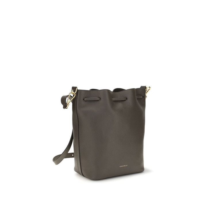 Women’s Coccinelle Brown Calf Leather Bos Taurus Backet Bag