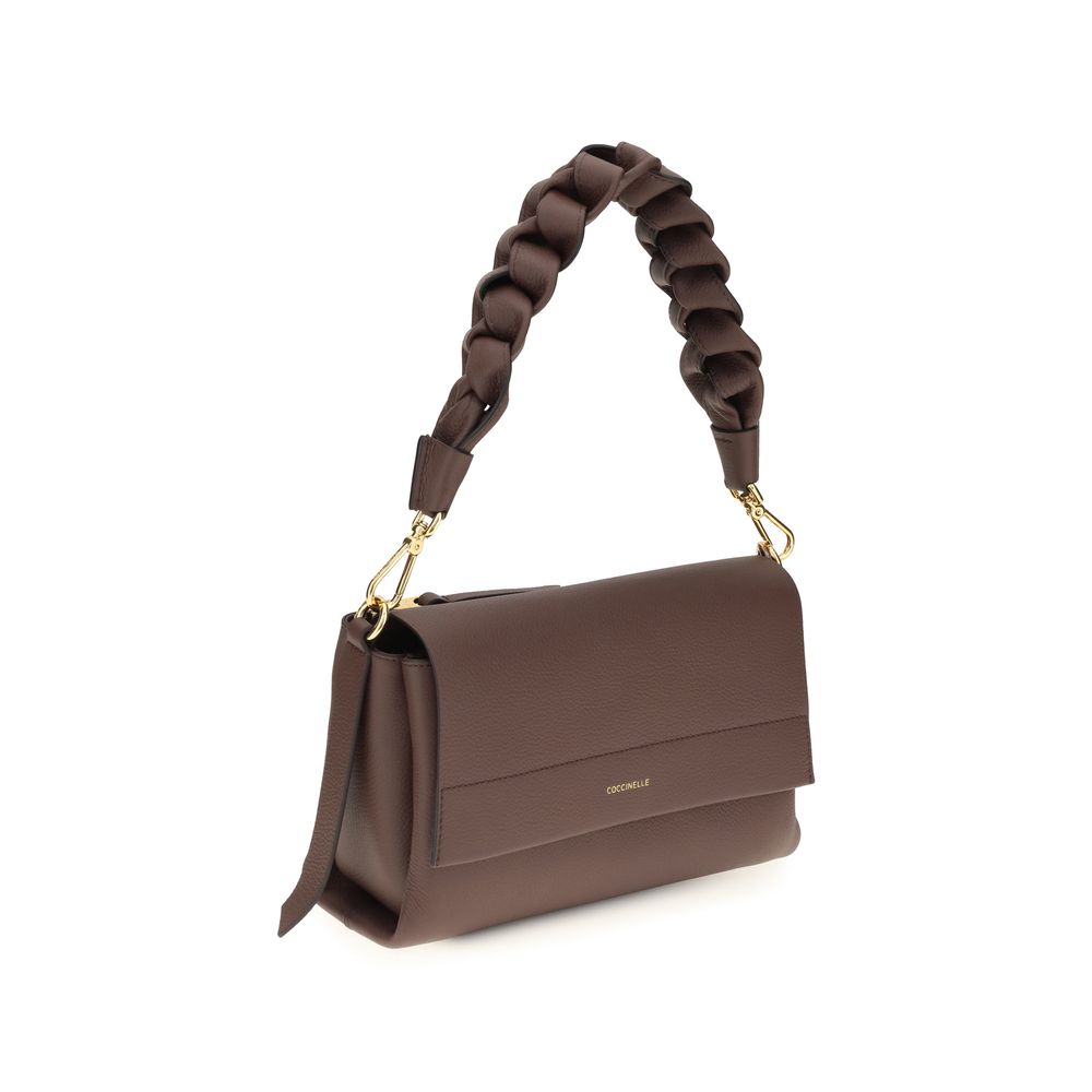 Women’s Coccinelle Brown Calf Leather Bos Taurus Shoulder Bag
