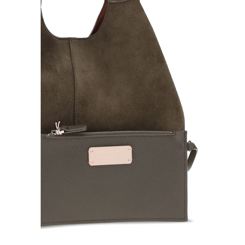 Women’s Coccinelle Brown Calf Leather Bos Taurus Shoulder Bag