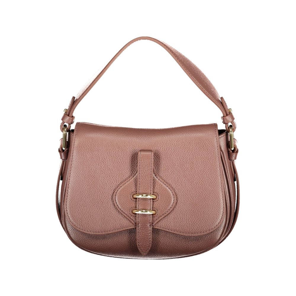 Women’s Coccinelle Brown Leather Bag with Adjustable Strap