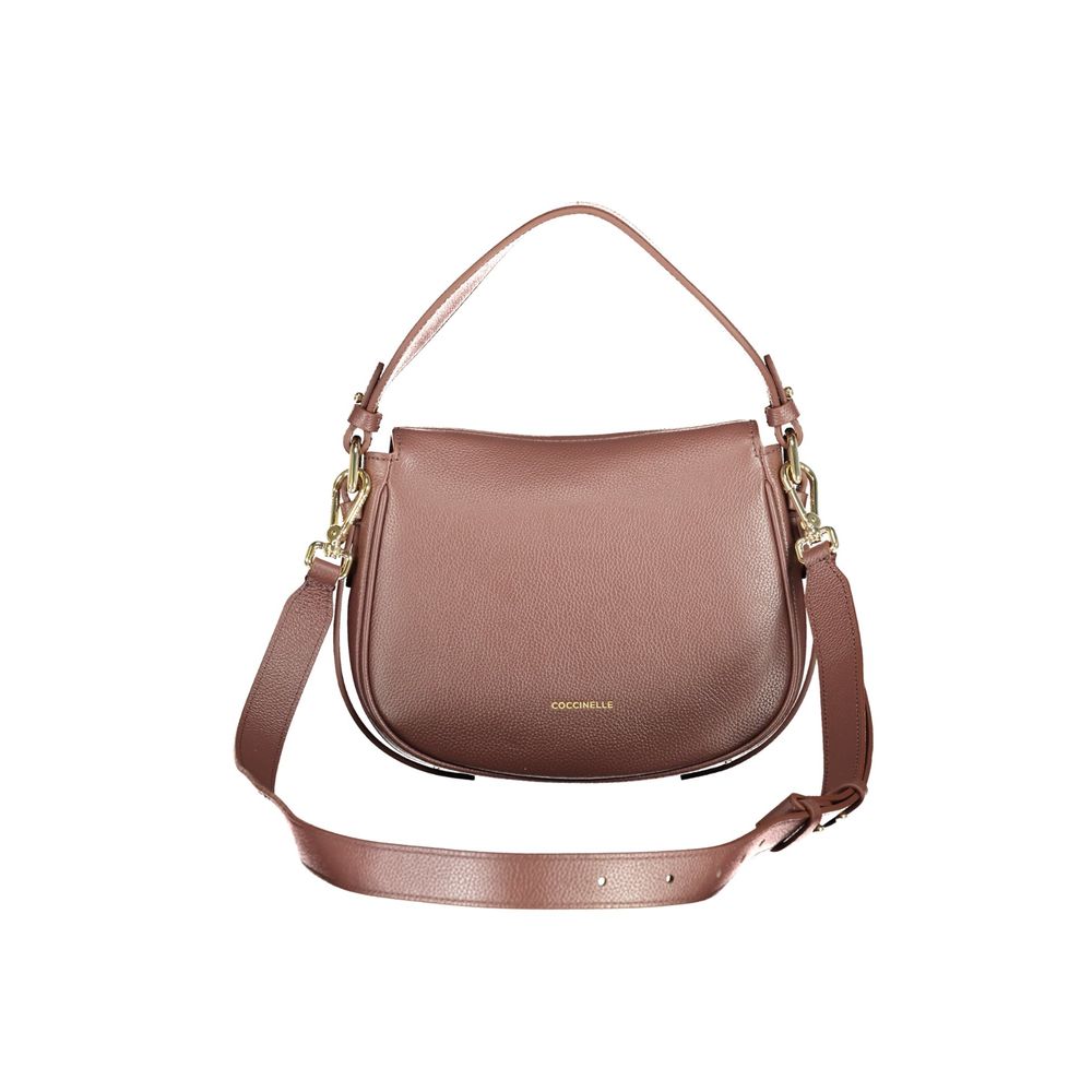 Women’s Coccinelle Brown Leather Bag with Adjustable Strap