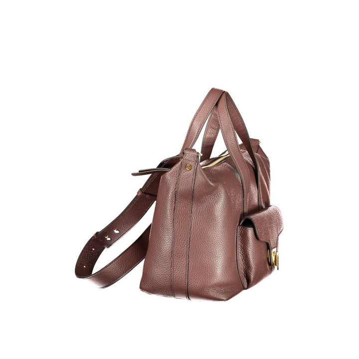 Women’s Coccinelle Brown Leather Womens Bag with Handles and Shoulder Strap