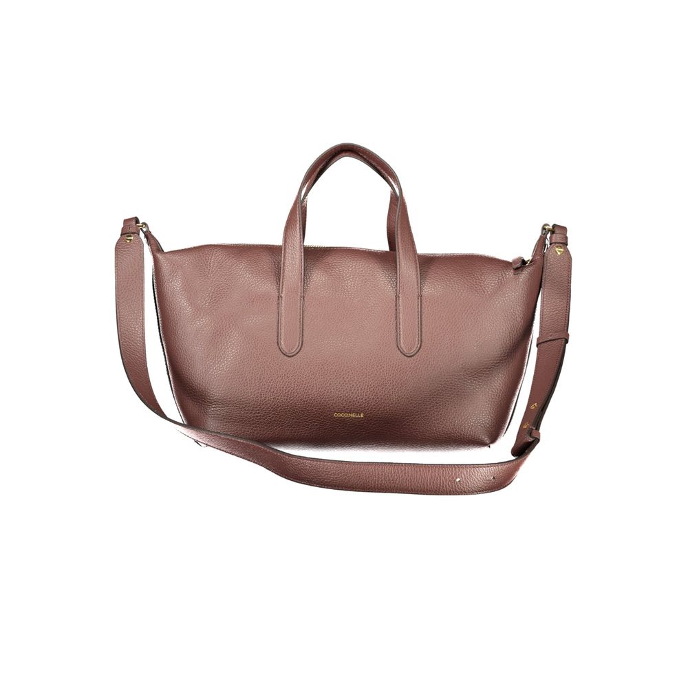 Women’s Coccinelle Brown Leather Womens Bag with Handles and Shoulder Strap