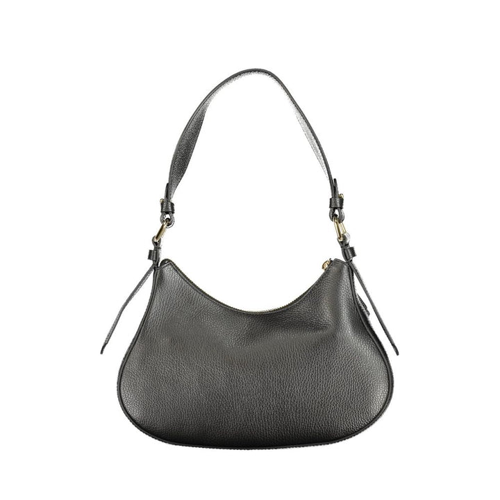 Women’s Coccinelle Nero Leather Bag with Multiple Pockets