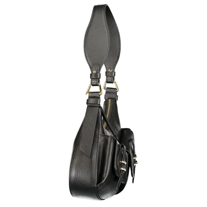 Women’s Coccinelle Nero Leather Bag with Multiple Pockets