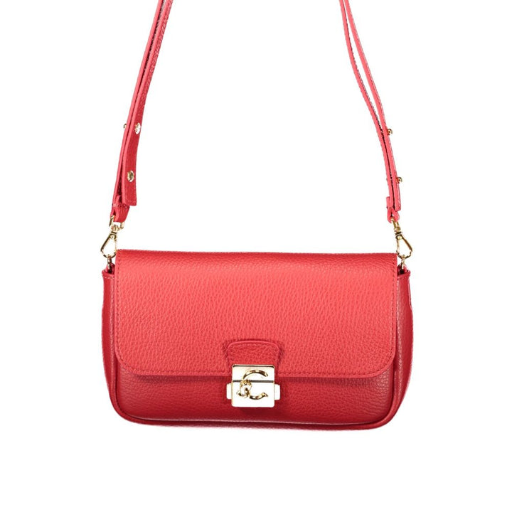 Women’s Coccinelle Rosso Leather Bag with Adjustable Removable Strap