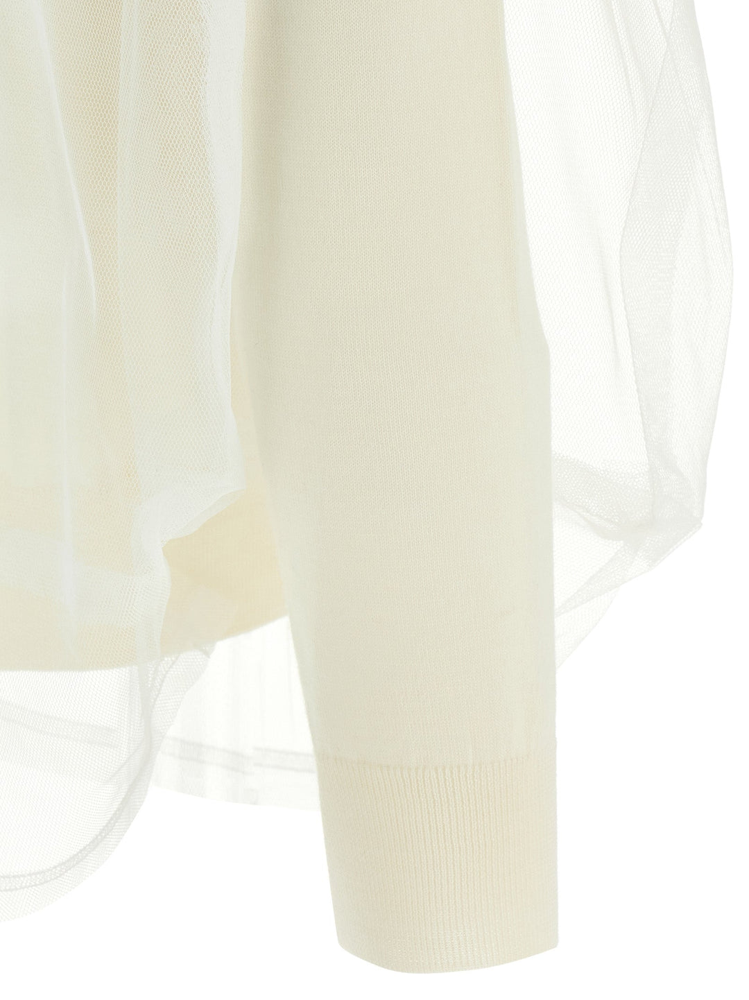 Women’s Comme Des Garçons White Wool Cardigan
