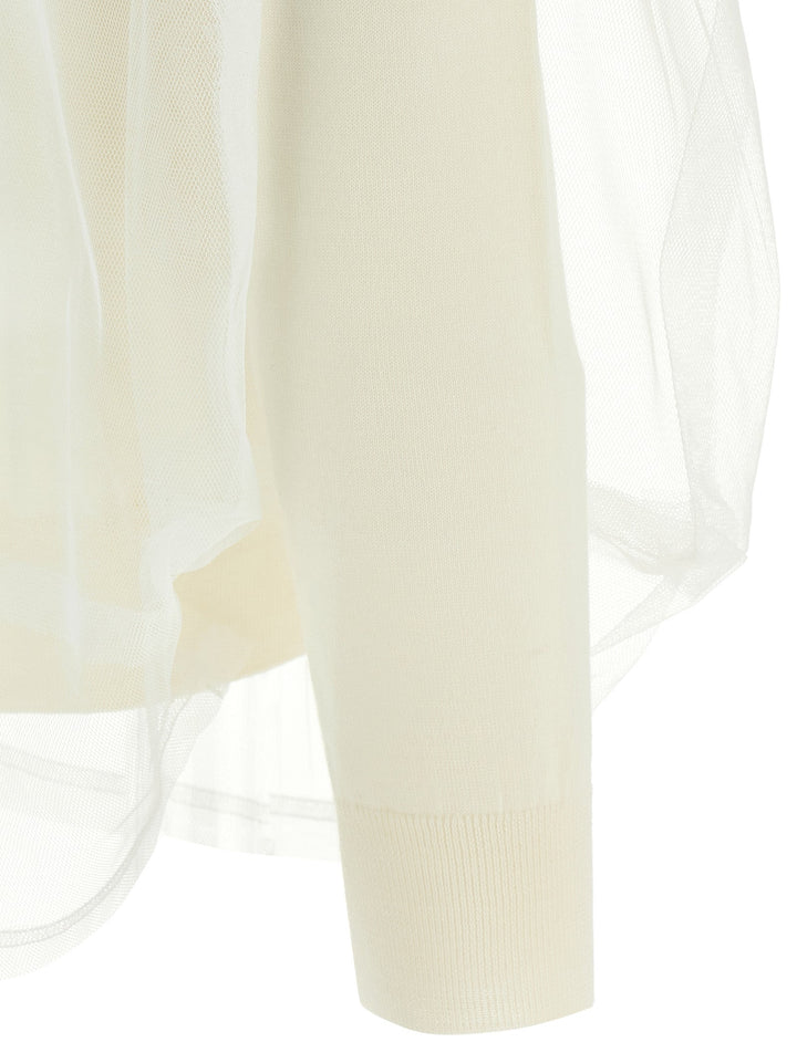 Women’s Comme Des Garçons White Wool Cardigan