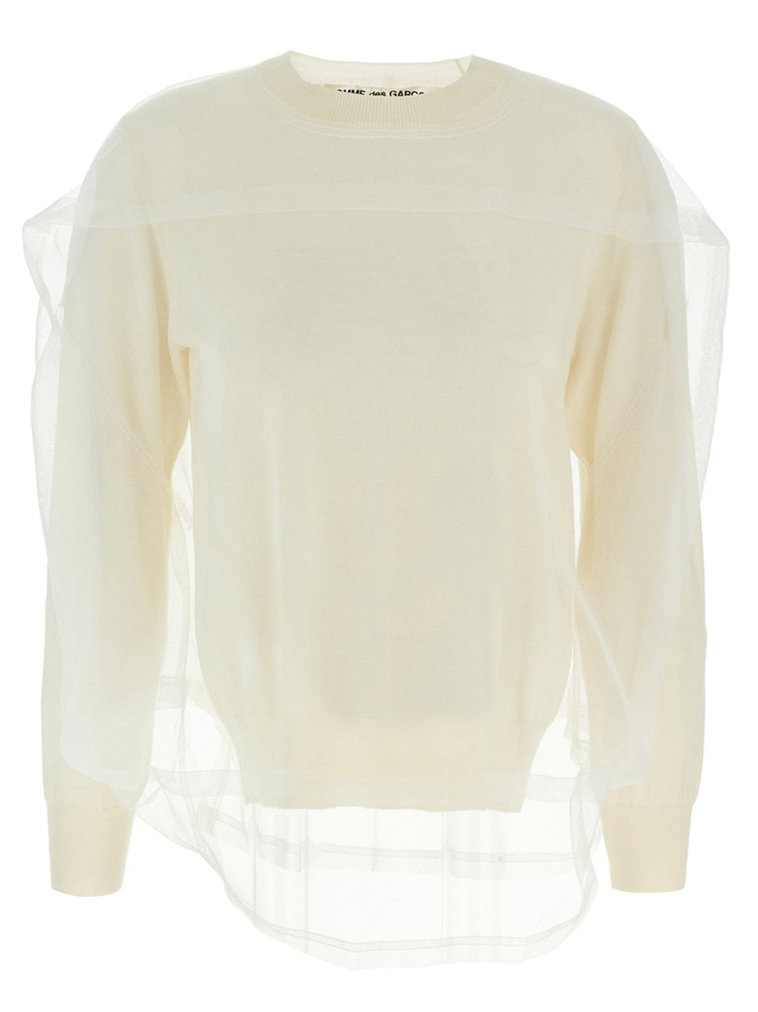 Women’s Comme Des Garçons White Wool Cardigan