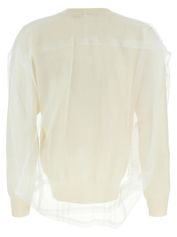 Women’s Comme Des Garçons White Wool Cardigan