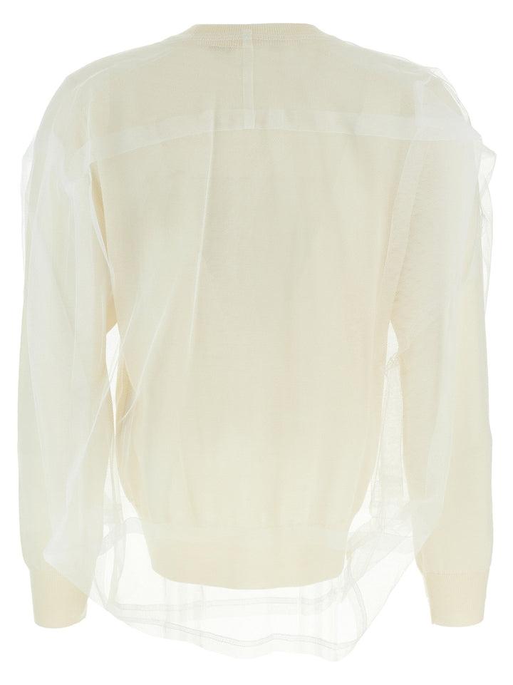 Women’s Comme Des Garçons White Wool Cardigan