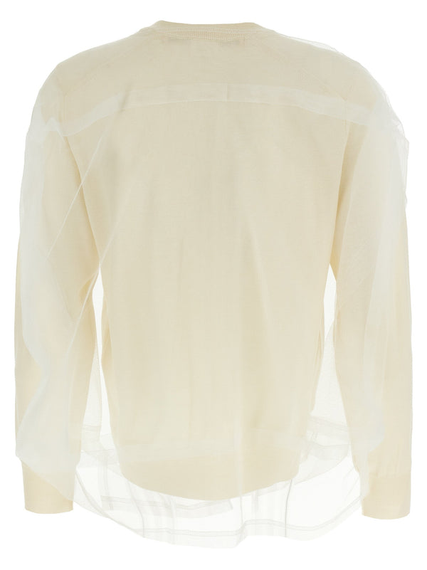 Women’s Comme Des Garçons White Wool Cardigan