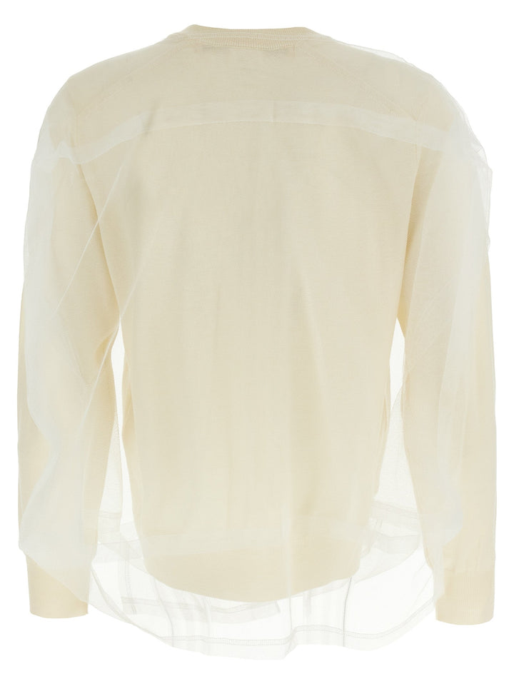 Women’s Comme Des Garçons White Wool Cardigan