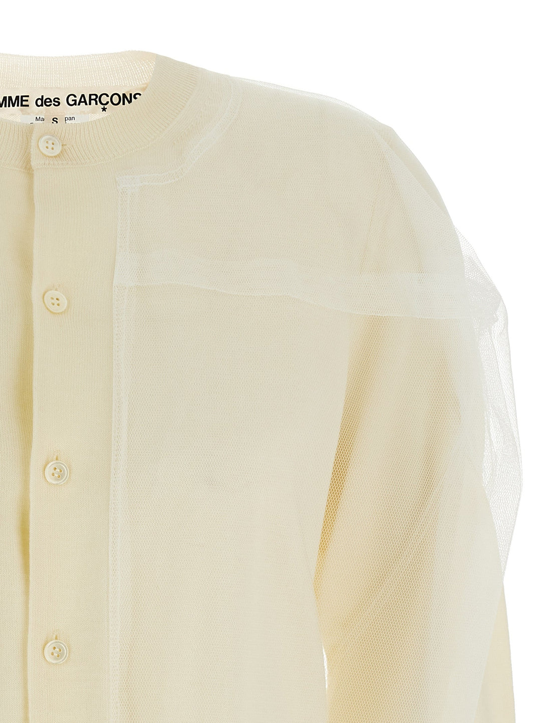 Women’s Comme Des Garçons White Wool Cardigan