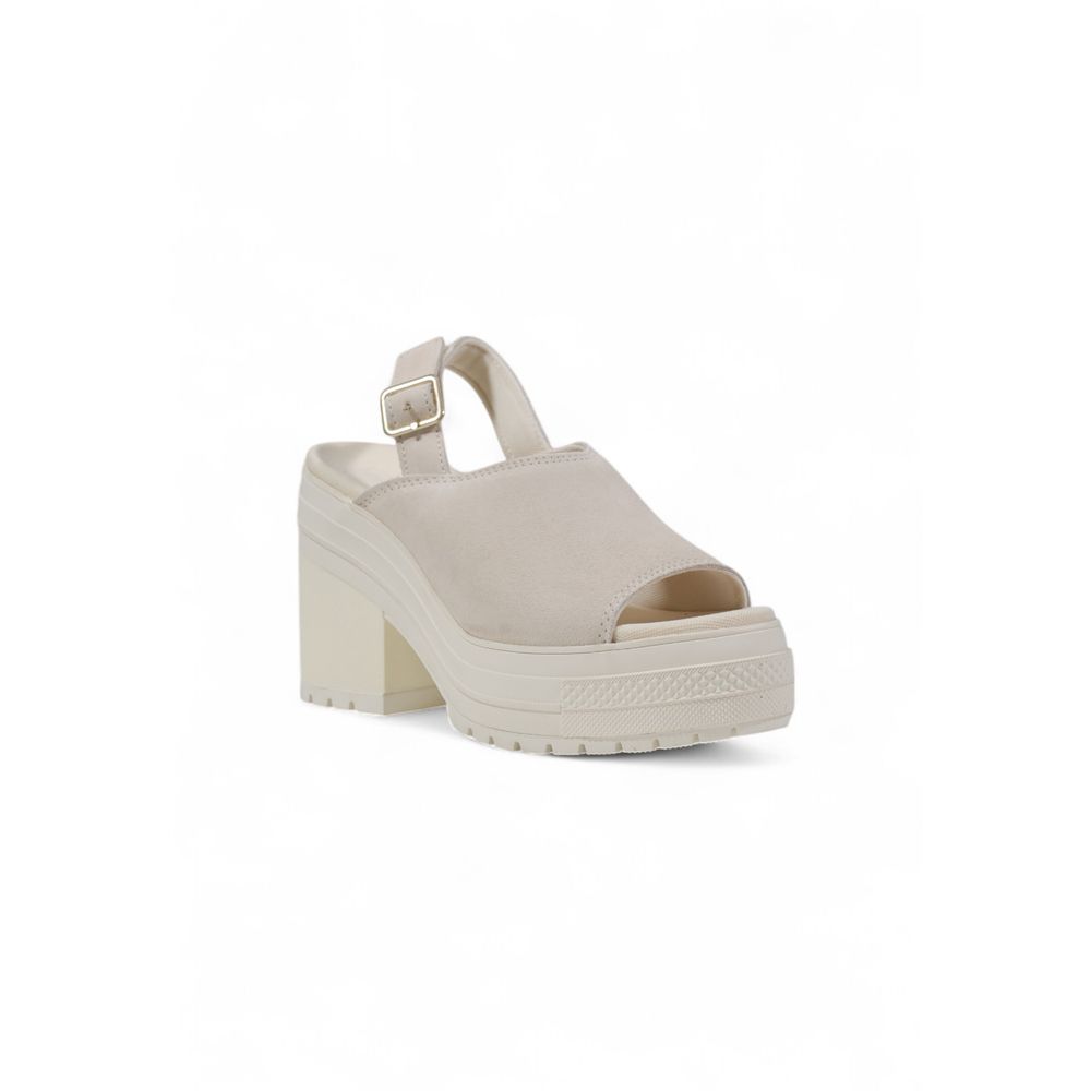 Women’s Converse Beige Suede Leather High Heel Pumps