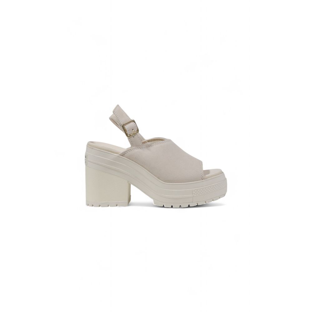 Women’s Converse Beige Suede Leather High Heel Pumps