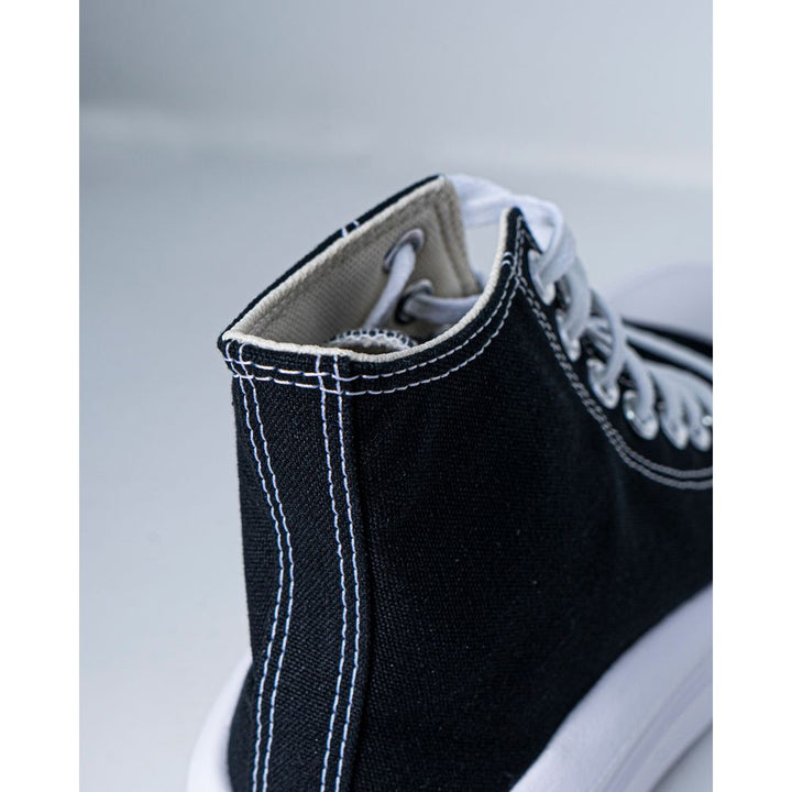 Women’s Converse Black Cotton Platform Sneakers