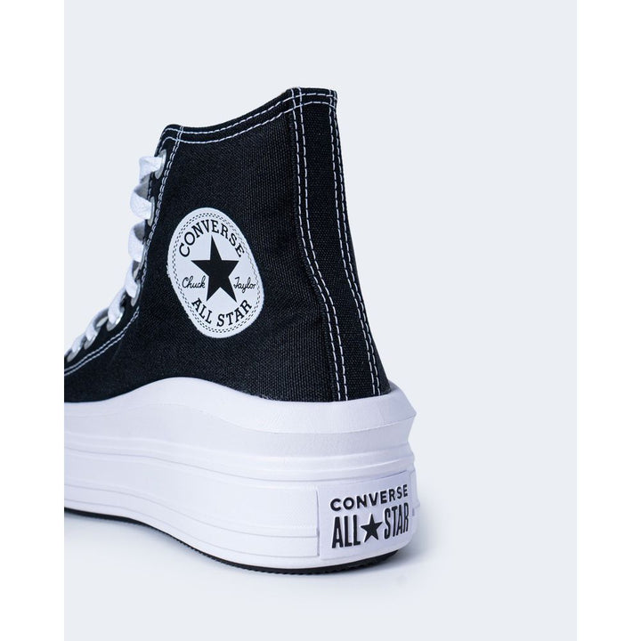 Women’s Converse Black Cotton Platform Sneakers