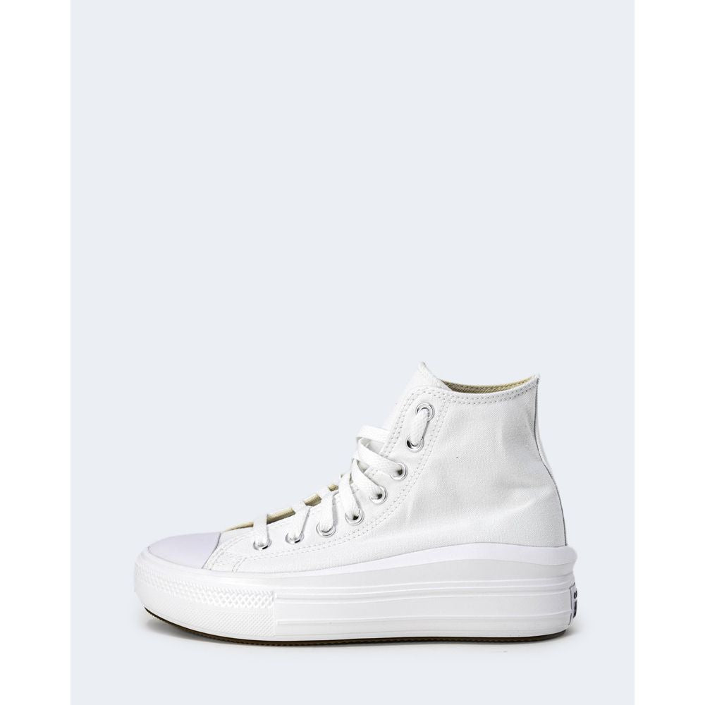 Women’s Converse White Cotton High Top Sneakers