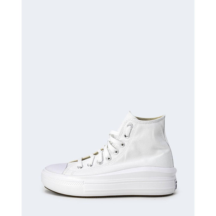 Women’s Converse White Cotton High Top Sneakers