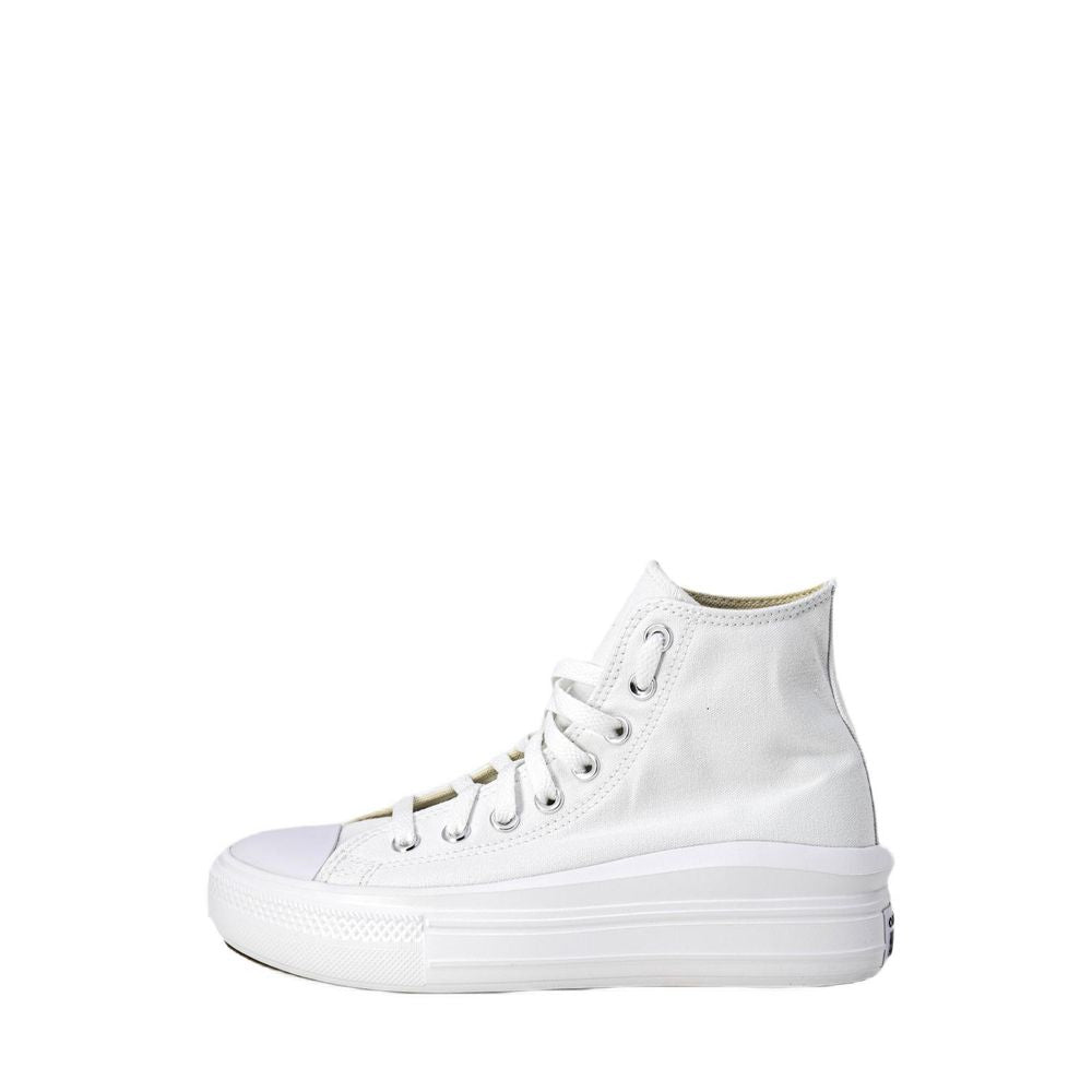 Women’s Converse White Cotton High Top Sneakers