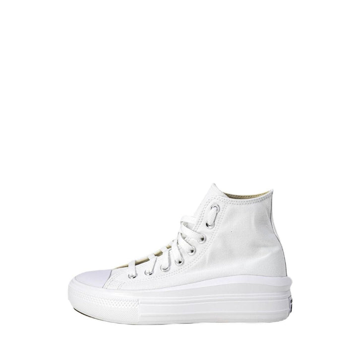 Women’s Converse White Cotton High Top Sneakers