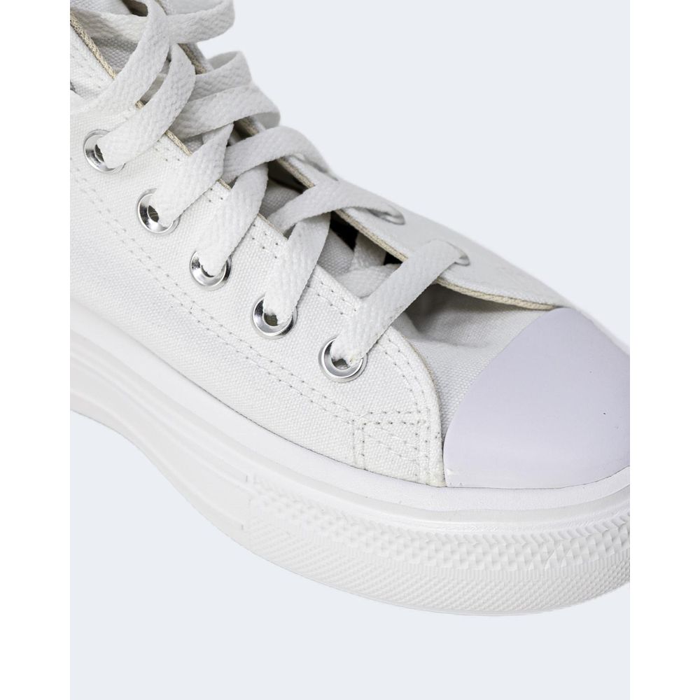 Women’s Converse White Cotton High Top Sneakers