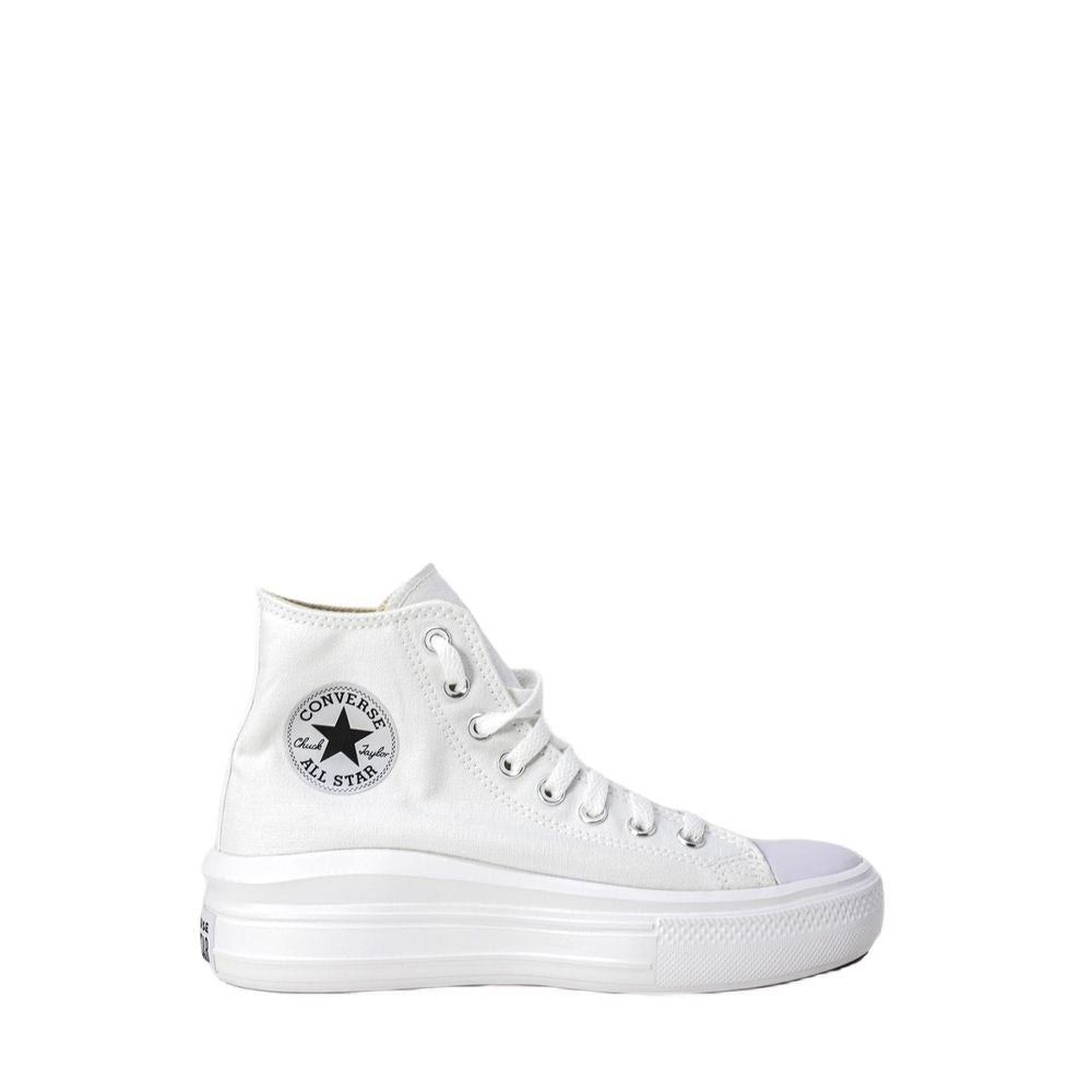 Women’s Converse White Cotton High Top Sneakers