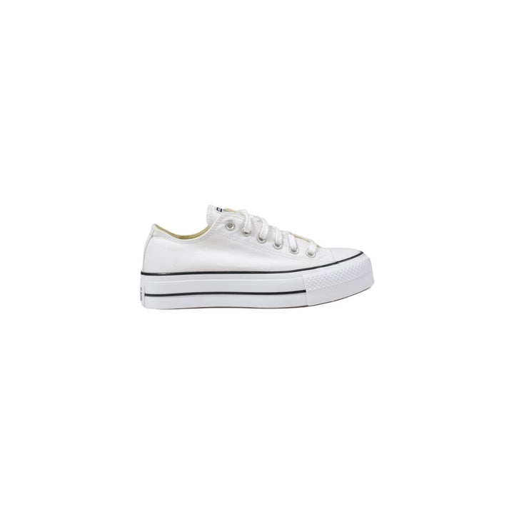 Women’s Converse White Fabric Platform Sneakers