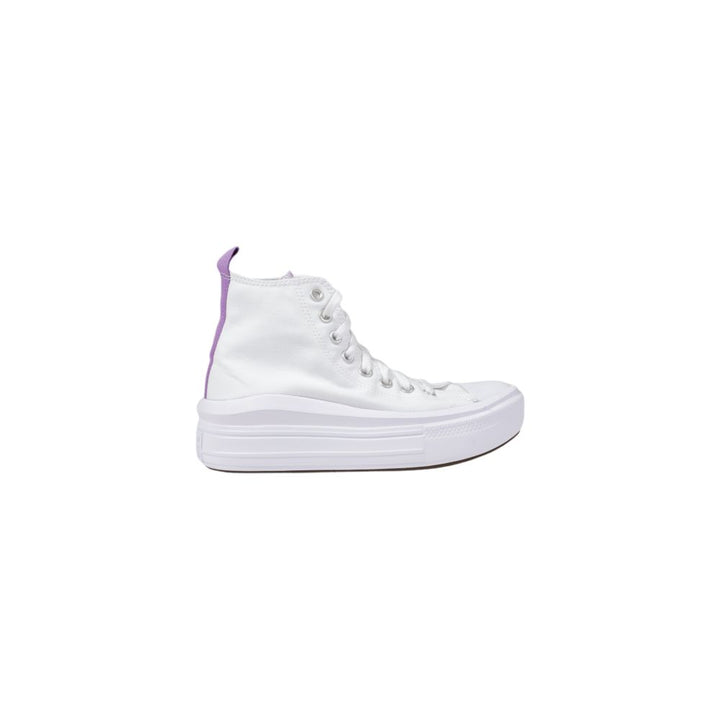 Women’s Converse White Fabric Platform Sneakers